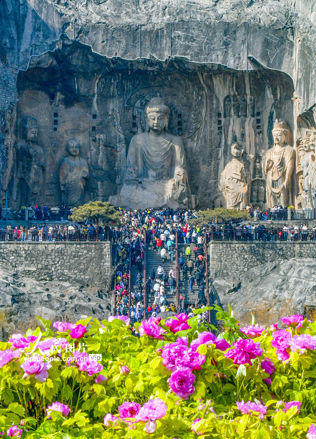 河南洛阳：龙门石窟景区迎来旅游高峰【4】