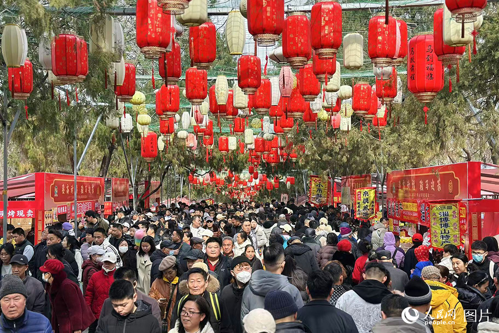 2026年2月17日，2026年济南千佛山新春游园会现场游人如织。人民网记者 乔姝摄