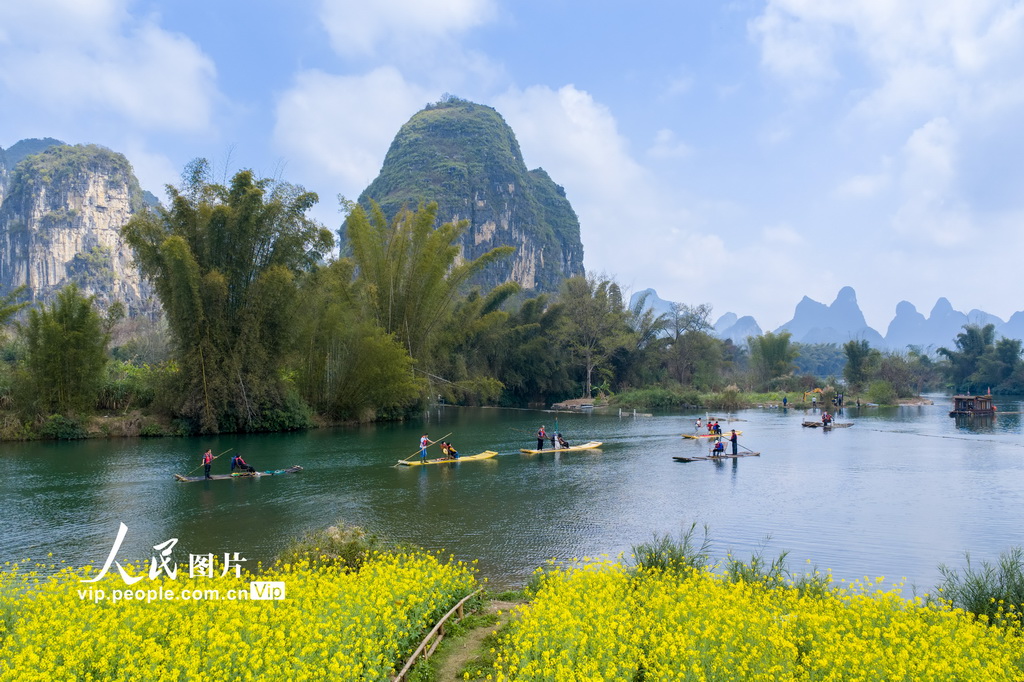 广西阳朔:遇龙河春意盎然引客来【3】
