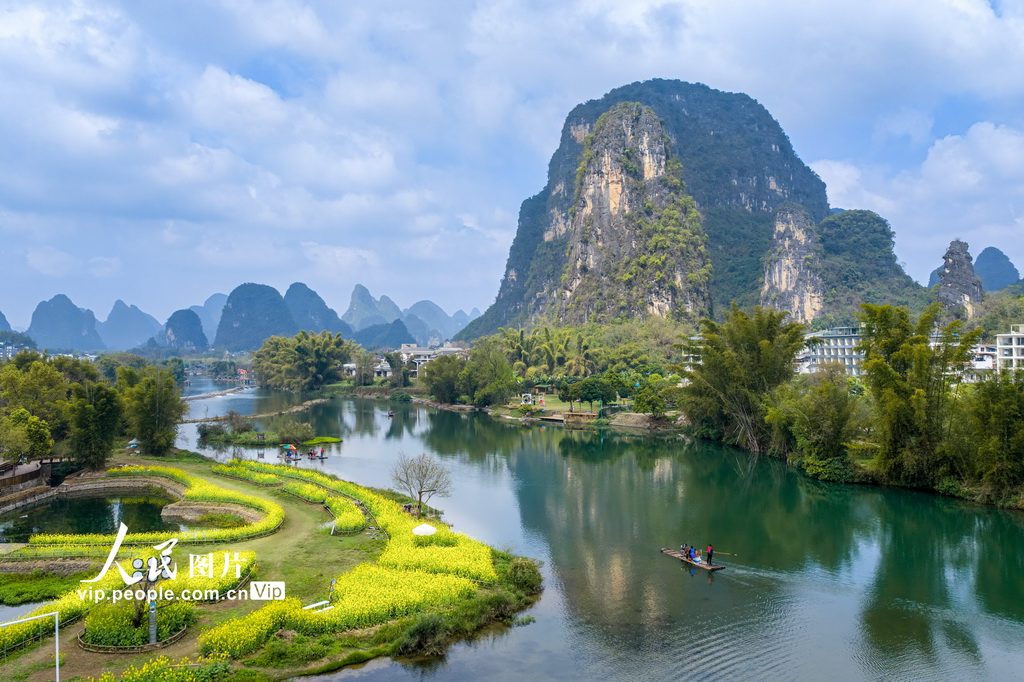 广西阳朔:遇龙河春意盎然引客来【4】