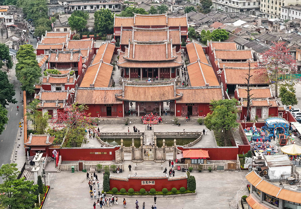 这是3月10日拍摄的揭阳学宫(无人机照片)。