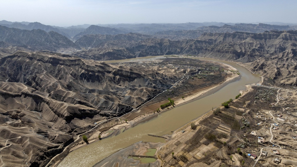 这是4月6日拍摄的南长滩村（无人机照片）。