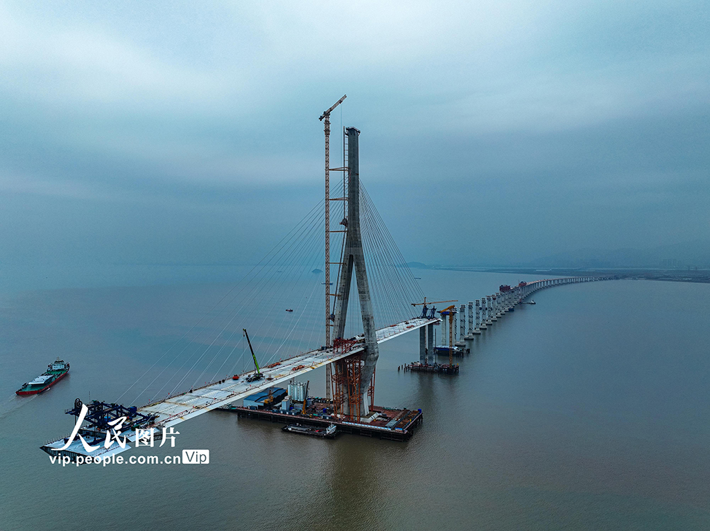 浙江舟山：青龙门特大桥建设如火如荼【7】