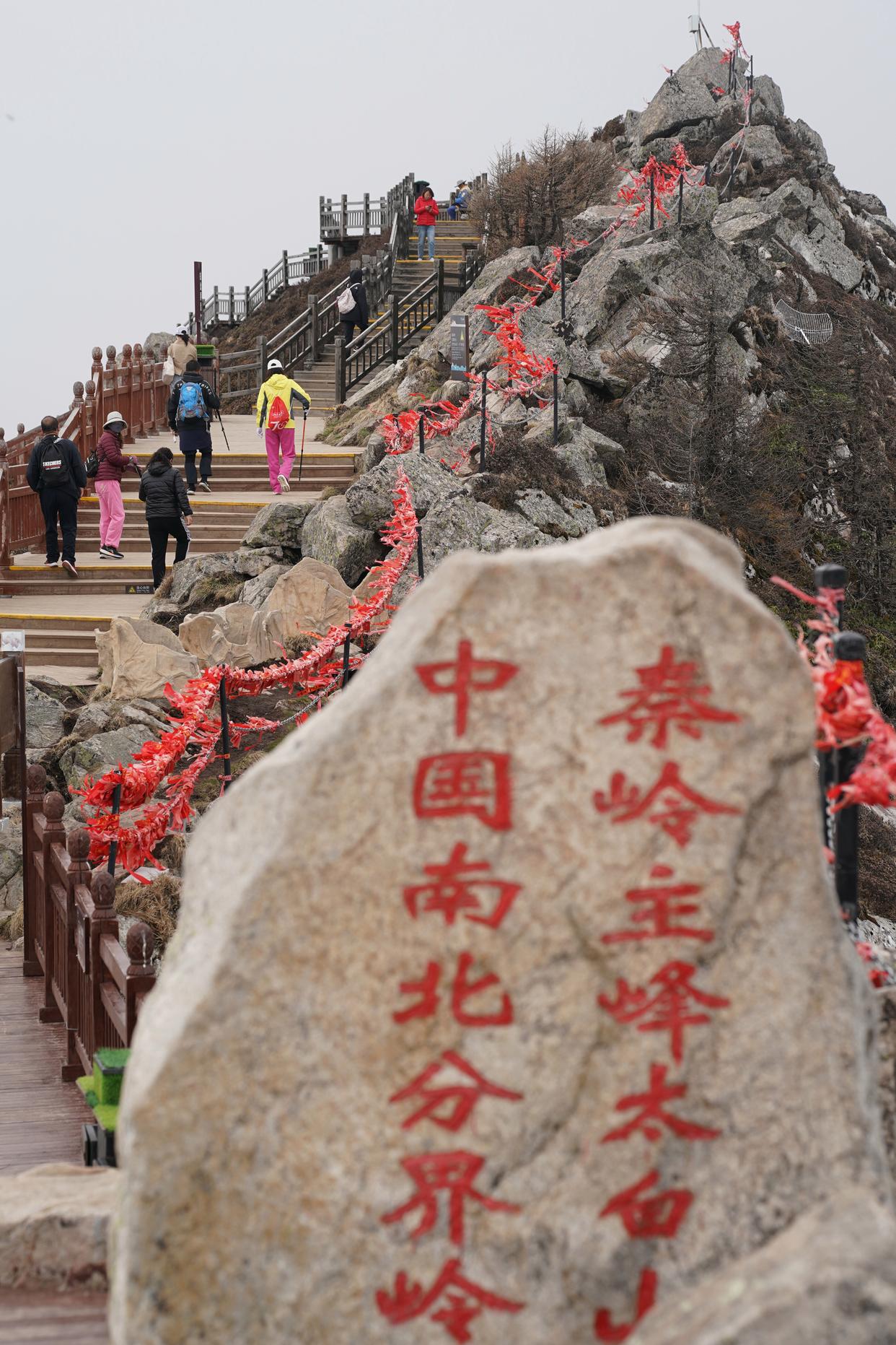 游客在位于宝鸡的秦岭太白山景区游览（2024年5月10日摄）。新华社记者 邵瑞 摄